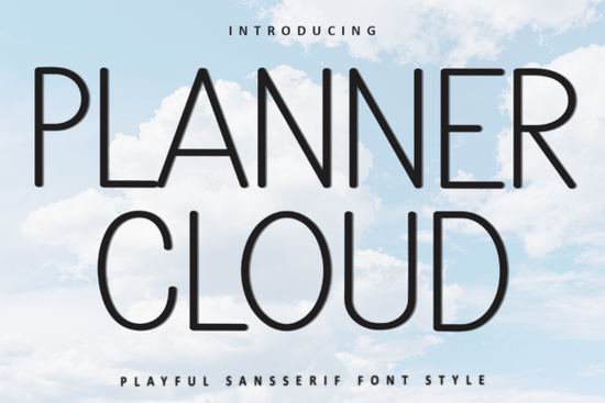 Planner Cloud Font